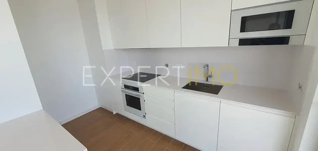 Keuken; keukenapparatuur, houten vloer, gerenoveerd, natuurlijk licht