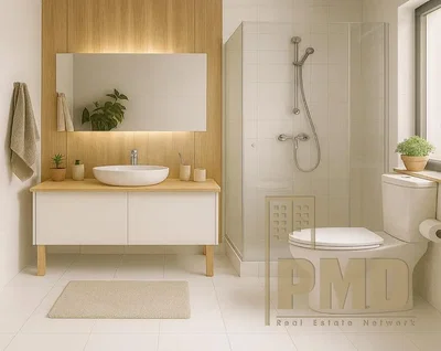 Купатило; плочице, реновиран, природно светло