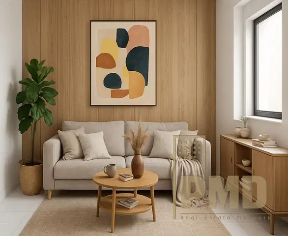 Salon; style moderne, parquet, lumière naturelle