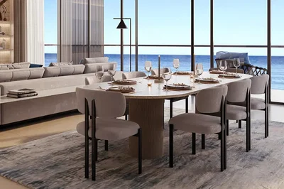 Oturma odası; manzara, doğal ışık, modern stil