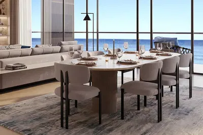 Obývací pokoj; výhled, přirozené světlo, moderní styl