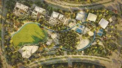 Dům a okolí; výhled