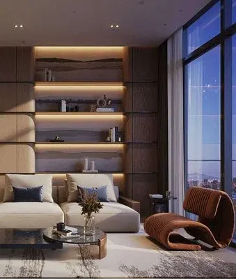 Soggiorno; vista, luce naturale, stile moderno
