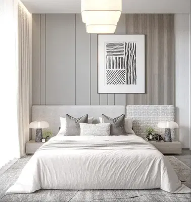 Ložnice; přirozené světlo, moderní styl