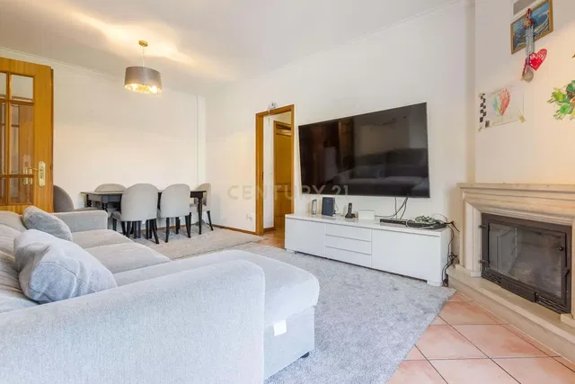 Living room; fireplace, natural light