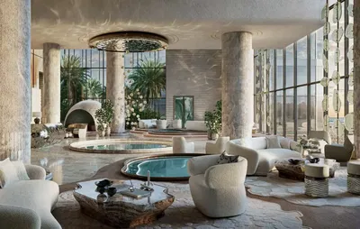 Obývací pokoj; výhled, přirozené světlo, moderní styl