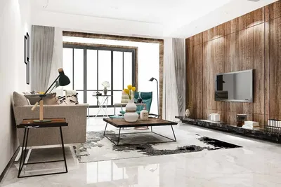 Obývací pokoj; přirozené světlo, moderní styl, dlažba