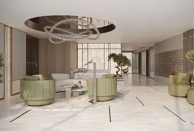 Obývací pokoj; přirozené světlo, moderní styl, vysoké stropy