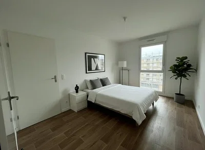 Bedroom; natural light, wood floor