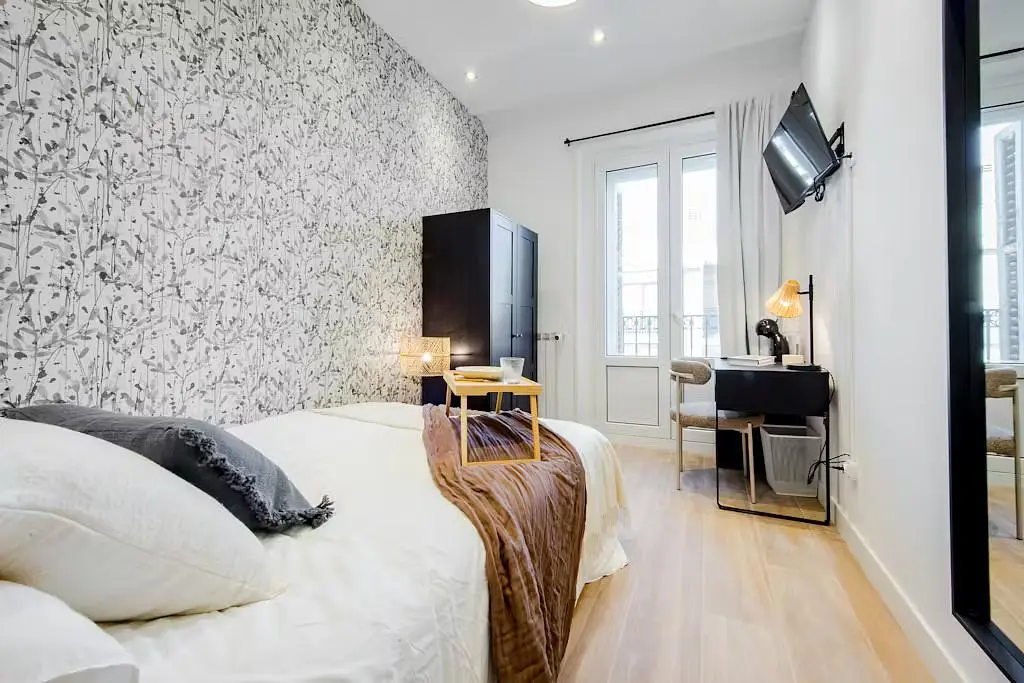 Chambre; lumière naturelle, style moderne