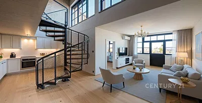 Wohnzimmer; blick, moderner stil, holzboden, tageslicht