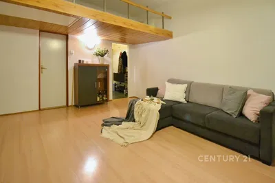 Wohnzimmer; holzboden, tageslicht, moderner stil