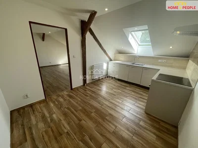Kuchyně; dřevěná podlaha, přirozené světlo