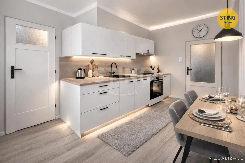 Kuchyňa; kuchynské spotrebiče, moderný štýl, po rekonštrukcii, prirodzené svetlo