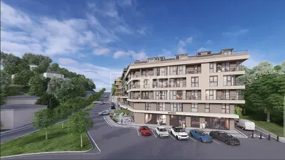 Dům a okolí; výhled