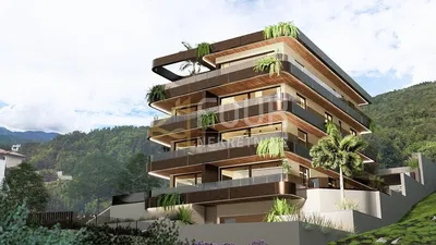 Casa y alrededores; vista