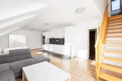 Living room; natural light, wood floor, modern style
