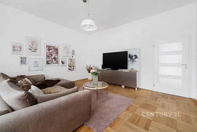 Living room; modern style, wood floor, natural light