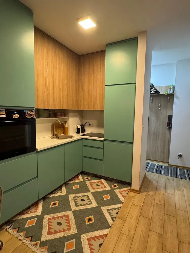 Küche; küchengeräte, renoviert, tageslicht, moderner stil