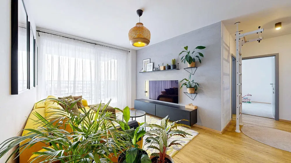 Dnevni boravak; prirodna svjetlost, moderan stil