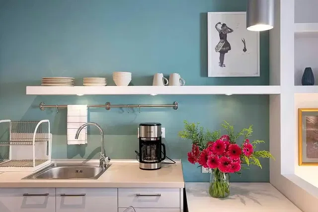 Cucina; elettrodomestici, luce naturale, stile moderno