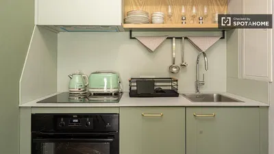 Kitchen; kitchen appliances, renovated, natural light