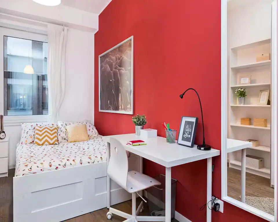 Chambre; lumière naturelle, style moderne