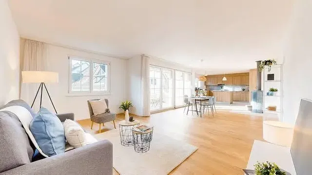 Soggiorno; luce naturale, stile moderno