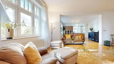 Soggiorno; luce naturale, vista, pavimento in legno