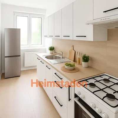 Kuhinja; kuhinjski aparati, prirodno svjetlo, moderni stil