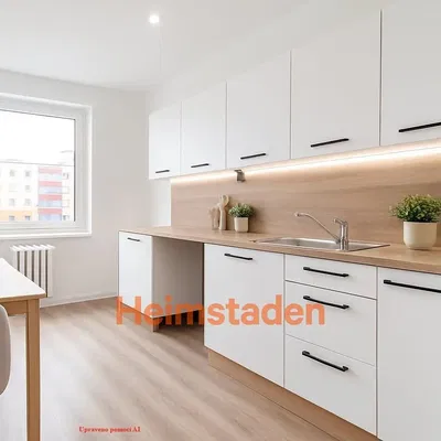 Cuisine; vue, style moderne, rénové, lumière naturelle