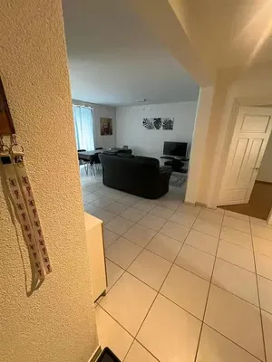 Living room; tile floor, natural light