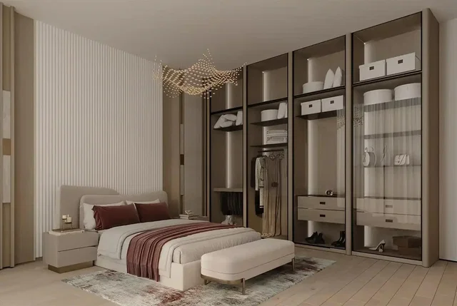 Bedroom; modern style, natural light