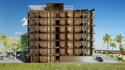 Maison et environs; vue