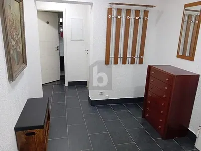 Cloakroom; tile floor