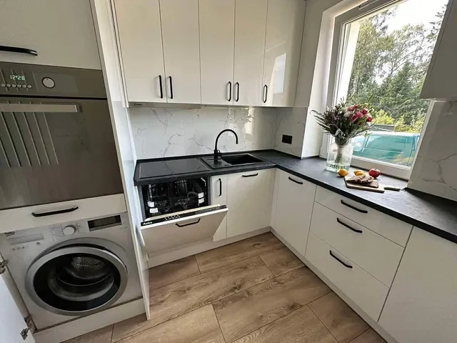 Küche; küchengeräte, blick, tageslicht