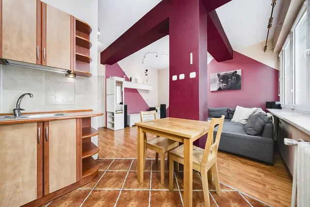 Kitchen; tile floor, wood floor, natural light