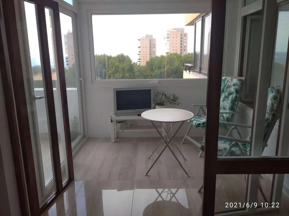 Balkon; manzara, fayans zemin