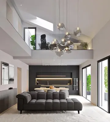 Oturma odası; doğal ışık, modern stil