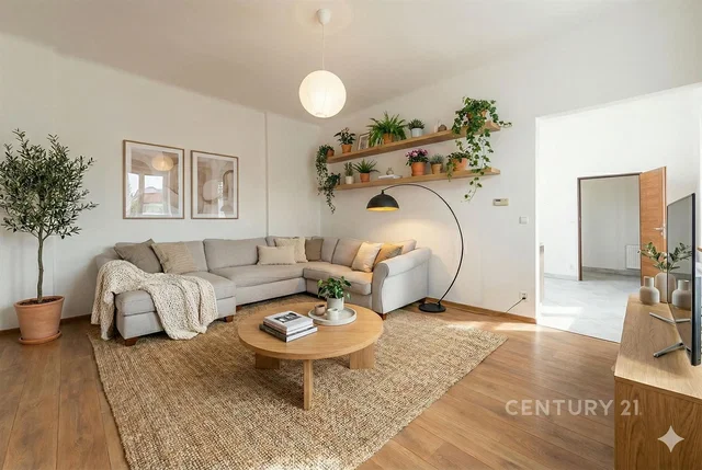 Soggiorno; luce naturale, pavimento in legno, stile moderno