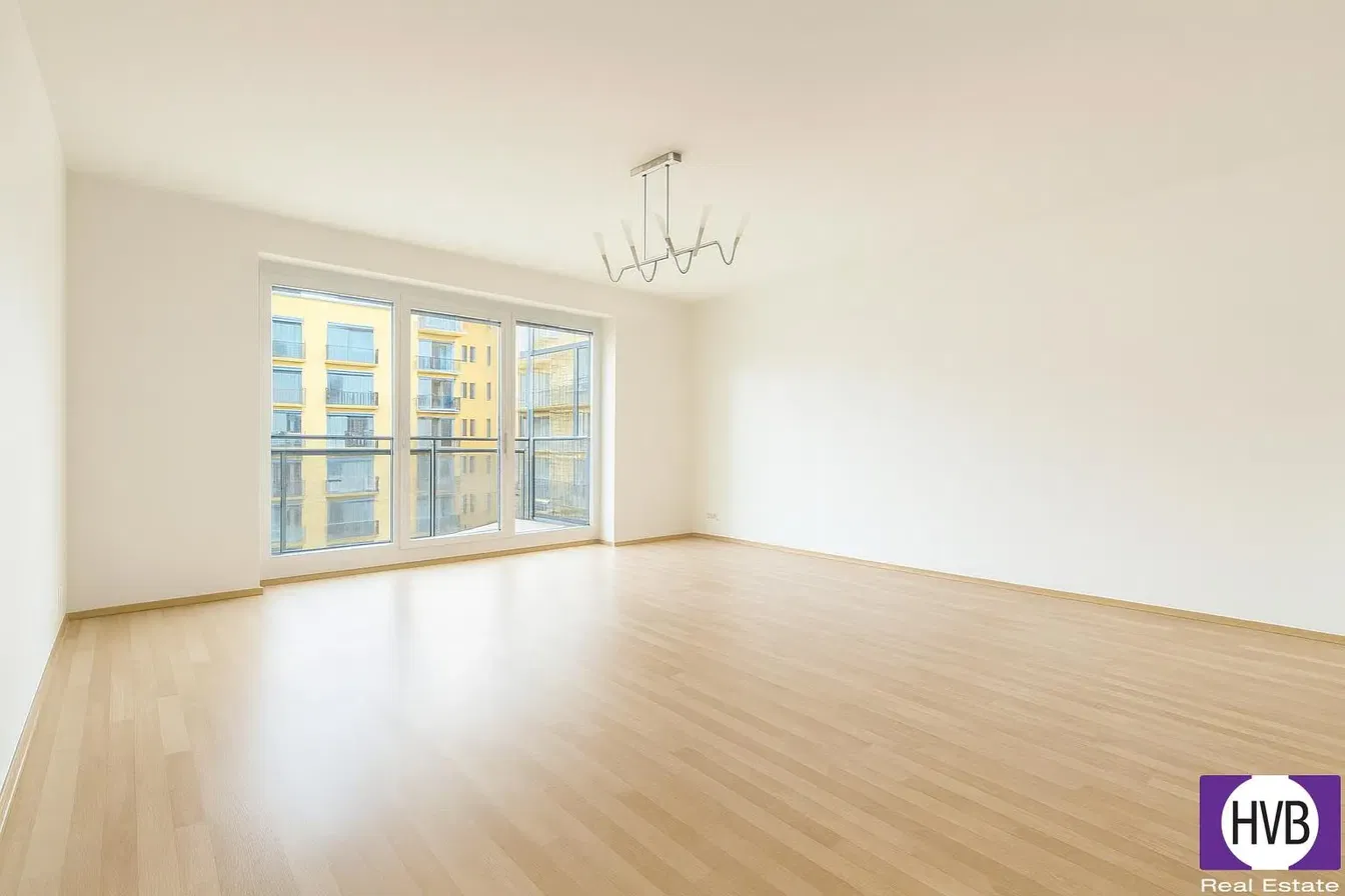 Living room; view, wood floor, natural light, renovated