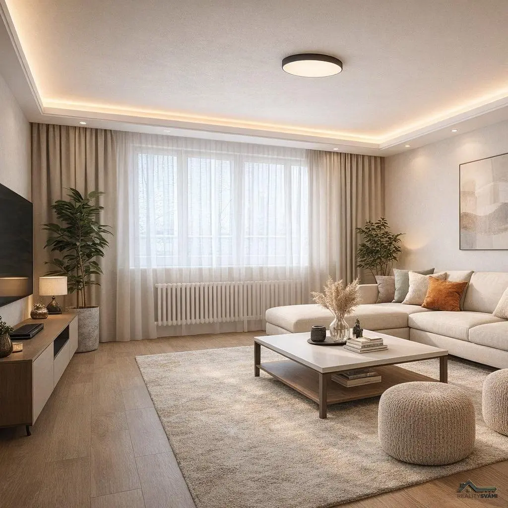 Дневна соба; природно светло, модерни стил