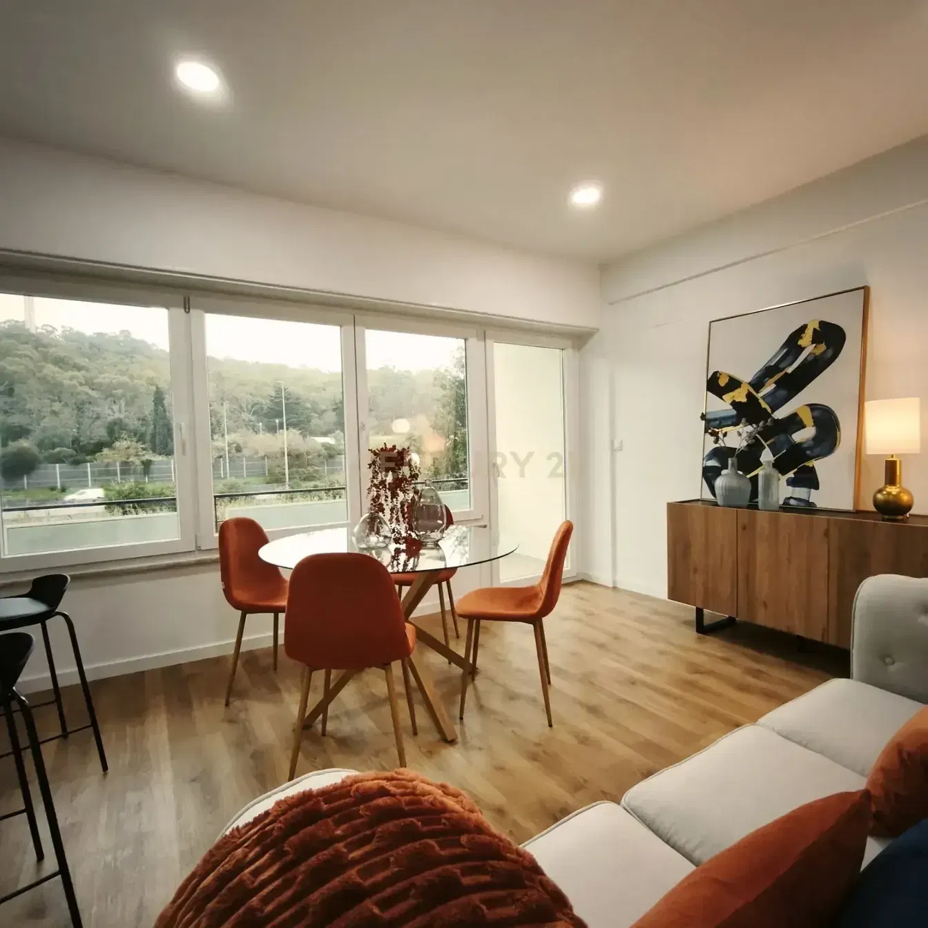 Soggiorno; vista, stile moderno, luce naturale