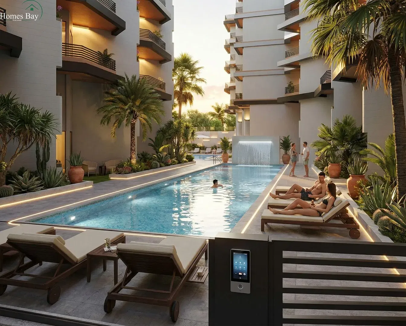 Casa y alrededores; vista, luz natural, estilo moderno, dispositivos inteligentes