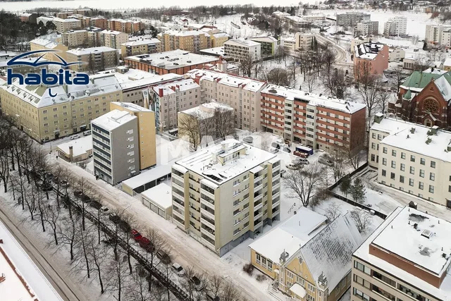 House and surroundings; view