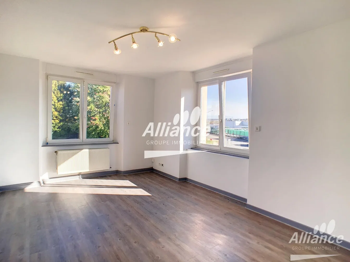 Living room; view, wood floor, natural light