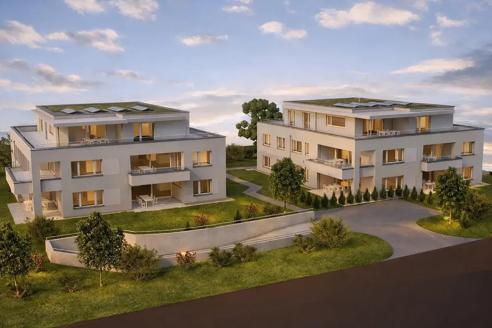 Maison et environs; vue