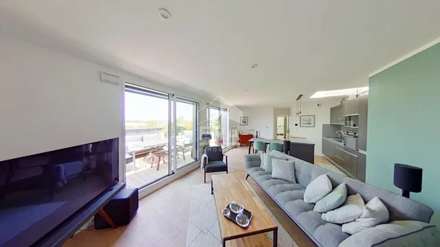 Woonkamer; uitzicht, natuurlijk licht, moderne stijl