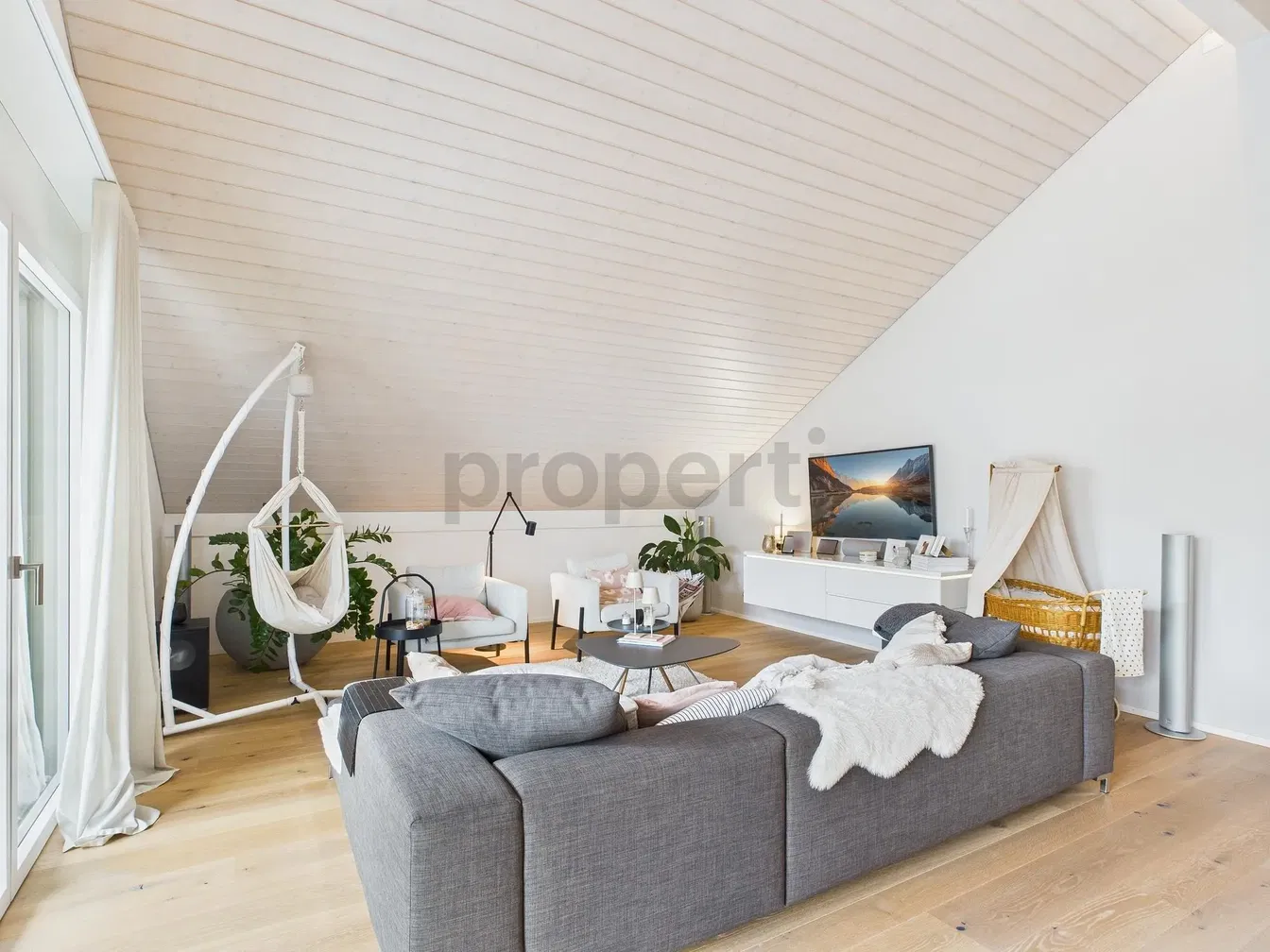 Wohnzimmer; tageslicht, moderner stil