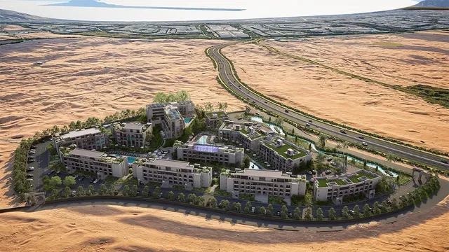 Casa y alrededores; vista